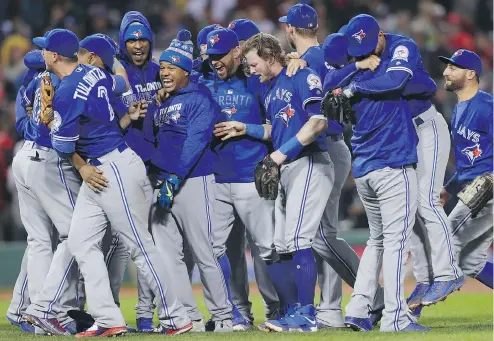  ?? MADDIE MEYER / GETTY IMAGES ?? It took them until the last day of the season to do it, but the Blue Jays finally clinched a spot in the wild card game and will host the Orioles on Tuesday.