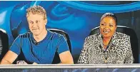  ??  ?? COLLEGIAL: Former ‘Idols SA’ judges Gareth Cliff and Marah Louw