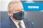  ?? FRANK GUNN THE CANADIAN PRESS ?? Premier Doug Ford is clearly banking on these positive COVID trends continuing.