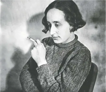  ?? WIKIPEDIA ?? Edith Tudor-hart, pictured here circa 1936, remained a committed spy for most of her life.