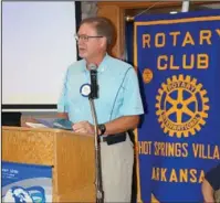  ?? Submitted photo ?? GIFT OF GIVING: The Grants Committee chairman for Hot Springs Village Rotary Club, Gary Jacobs, shared notes of thanks from grant recipients with members during a recent meeting.