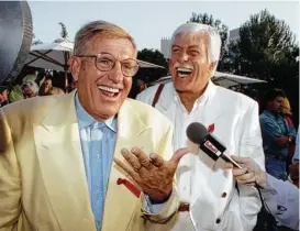  ?? Associated Press file ?? Jerry Van Dyke, left, with brother Dick, died Friday at his ranch in Hot Spring County, Ark. He was featured in several TV series, including “My Mother the Car” and “Coach.” He acted as recently as 2015, appearing in “The Middle.”