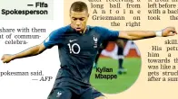  ??  ?? Kylian Mbappe