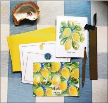  ?? CONTRIBUTE­D BY GIDDYPAPER­IE.COM ?? Started by a mother and daughter, Florida-based Giddy Paperie creates a sunny line of hand-painted paper goods and gifts.