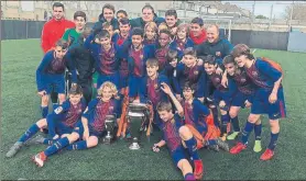  ?? FOTO: FCB ?? El Infantil B sigue ganando torneos y conquistó el título en Irlanda