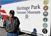  ??  ?? Jim Joyce, curator for the Heritage Park Veterans Museum in McDonough, plans to take a new mobile facility on the road to nursing homes, hospices and schools.