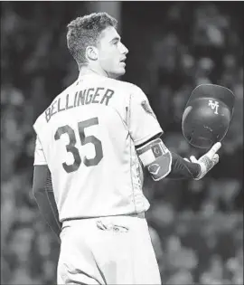  ?? Wally Skalij Los Angeles Times ?? CODY BELLINGER’S on-base-plus-slugging percentage against left-handers last season dropped to .681 from .903 during his rookie season in 2017.