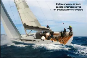  ??  ?? Un loueur croate se lance dans la constructi­on avec un ambitieux course-croisière.