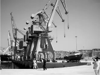  ??  ?? Remote and impoverish­ed, Pakistan’s Gwadar port at first glance seems an unlikely crown jewel in a multi-billion dollar developmen­t project with China aimed at constructi­ng a 21st century Silk Road. — AFP photo