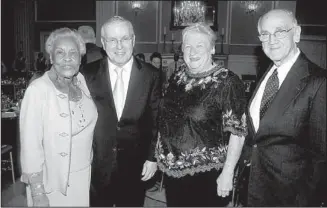  ??  ?? Gerry Rayford, Herbert Monoson, Leelee Doyle and Dr. Tom Bruce