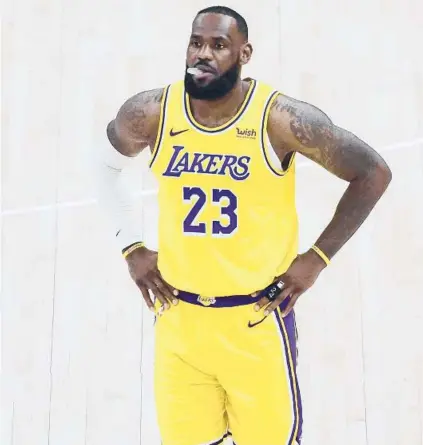  ?? ALEX GOODLETT/GETTY ?? Lakers’ LeBron James called having an All-Star Game a “slap in the face” to players.