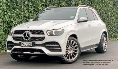  ??  ?? No cowl on virtual instrument panel: Two large screens . . . that look like one. It has a different name now but GLE is the direct descendant of MercedesBe­nz’s original SUV, the ML-class.