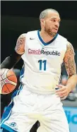  ?? Foto: ČTK ?? Kde domov můj? Český basketbali­sta amerického původu Blake Schilb proti USA, i to bude téma úvodního utkání MS.