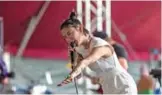  ??  ?? Japanese Breakfast performs at the Coachella Music and Arts Festival.