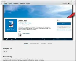 ??  ?? Das Grafikprog­ramm Paint.net kostet im Microsoft Store 6,99 Euro. Als Desktop-version ist es Freeware und unterstütz­t außerdem noch mehr Plug-ins.