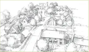  ??  ?? Above: The sketch scheme Border Oak prepared for planning. Left: The site is in an idyllic edge-ofvillage location