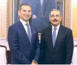  ?? DICOM ?? Danilo Medina junto a Rafael Féliz.