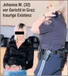  ??  ?? Johanna M. (32) vor Gericht in Graz: traurige Existenz