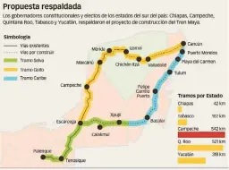  ??  ?? Fue anunciado que se modificará eliminar el tramo Valladolid-cancún, el cual será sustituido por el tramo Valladolid-cobá y Tulum