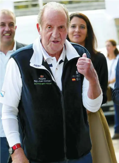  ?? EFE ?? El Rey Juan Carlos I volverá a España esta semana para asistir a las regatas de Sangenjo, Pontevedra