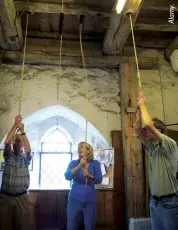  ??  ?? Bottom: The bell ringers of St Mary’s Church.