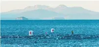  ?? Photo / Korupt Vision ?? The swimming leg of a previous Nutri-Grain Ironman 70.3 held in Taupō .