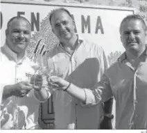  ?? M.G ?? Ángel León, Luis Caballero y Sergio Martínez, de Bodegas Lustau.