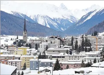  ?? MIGUEL MEDINA/AFP ?? A general view taken yesterday shows the town of Davos, eastern Switzerlan­d, the venue of the annual World Economic Forum.