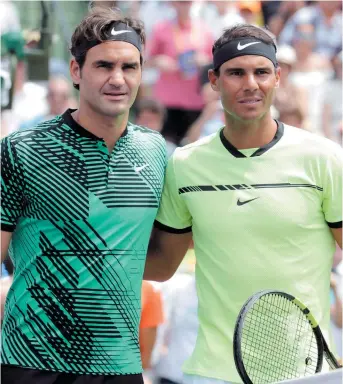  ??  ?? Si tout se passe comme prévu, Roger Federer pourrait retrouver Rafael Nadal en finale de la Coupe Rogers, dimanche à Montréal. - Associated Press: Lynne Sladky