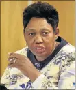  ??  ?? OFF-KEY: Minister of Basic Education Angie Motshekga