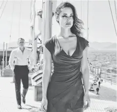  ?? FRANCOIS DUHAMEL, MGM PICTURES/COLUMBIA PICTURES ?? Sévérine (Bérénice Marlohe) hits the high seas with James Bond (Daniel Craig). The French actress hopes Skyfall leads to more U.S. roles.