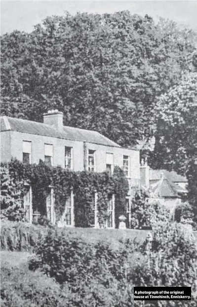  ??  ?? A photograph of the original house at Tinnehinch, Enniskerry.