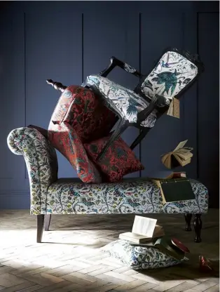  ??  ?? Right Furniture covered in fabric from Emma J Shipley’s Animalia collection, from £500 (harrods.com)