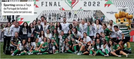  ?? ?? Sporting venceu a Taça de Portugal de futebol feminino pela terceira vez