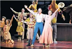  ?? ?? A blissful Broadway event: Hugh Jackman and Sutton Foster display great chemistry