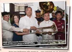  ??  ?? Mantaring, Chris (FROM LEFT): Leonardo Quinitio, Menchi Llanes) and Arnel Felisciano (Photos by Manny Millado, Philip Sigfrid Fortun,