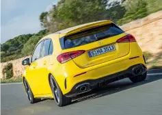  ??  ?? Outright performanc­e is quick and accompanie­d by a rousing noise emanating from those two tailpipes.