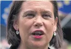  ??  ?? BULLISH Sinn Fein’s Mary Lou Mcdonald