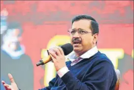  ??  ?? Delhi Chief Minister Arvind Kejriwal will contest from the New Delhi seat from where he was elected in 2013 and 2015 polls. All his cabinet ministers have retained their seats. RAJ K RAJ/HT PHOTO