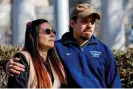  ?? S Lesser/EPA ?? Manuel Paez Terán’s brother Daniel Paez holds his mother, Belkis Terán during a news conference on 6 February. Photograph: Erik