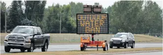  ?? LEAH HENNEL ?? Okotoks is one of several towns in the province that had to ban outdoor water use.