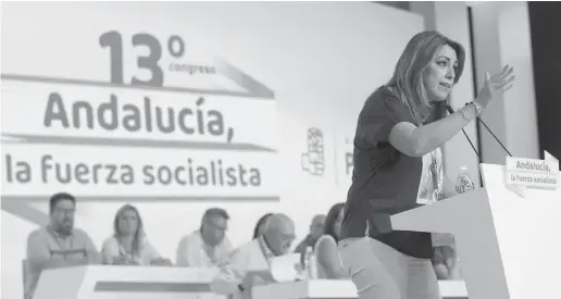  ?? Foto: EFE ?? Susana Díaz: „Zwing mich nicht dazu, mich entweder für Andalusien oder die PSOE in Madrid zu entscheide­n.“