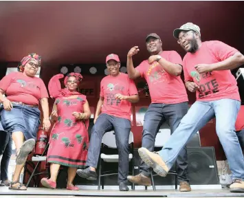  ??  ?? EFF president Julius Malema is on the election campaign trail in KwaZulu-Natal. He spoke to students at Durban University of Technology yesterday. | MOTSHWARI MOFOKENG African News Agency (ANA) SIVIWE FEKETHA