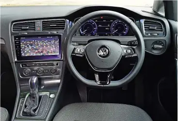  ??  ?? CABIN Interior quality is very good, with plenty of softtouch materials on show. The e-golf gets its own version of VW’S multifunct­ion digital instrument­s