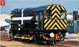  ?? DARREN FORD. ?? 1. Great Western Railway staff repainted 08645 into the colours of the Cornish flag, ahead of its naming St Piran. The ‘08’ stands at Long Rock depot on April 13. 1