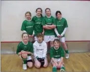  ??  ?? Curry/ Moylough Indoor Soccer Girls Team who won the County Final 2008 ( back row): Shauna O’Hara, Ailish Sweeney, Danielle Reilly, Shauna O’Hara Captain, Imelda KearnsFron­t Row: Ciara Forkin, Laura Grady, Kelly Munnelly.