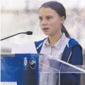  ??  ?? Greta Thunberg