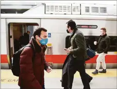  ?? Tyler Sizemore / Hearst Connecticu­t Media file photo ?? Commuters in March at the Stamford Transporta­tion Center in Stamford. The Greenwich-Bridgeport corridor remains No. 2 nationally for per-capita earnings, though only barely cracking the top 200 metro areas for income growth at 6.9 percent.