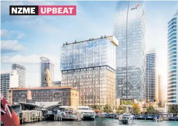  ??  ?? Plans for Commercial Bay with the revamped HSBC Building as One Queen behind the ferry terminal.