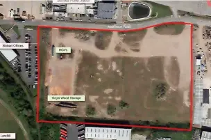  ?? ?? ● An aerial image showing where the new warehouse will be built